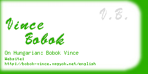 vince bobok business card